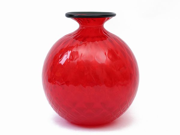 Vaso in vetro di Murano, Venini 2012  - Asta L'arte di arredare - Associazione Nazionale - Case d'Asta italiane