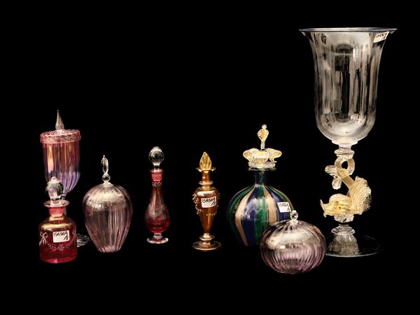 Lotto di accessori in vetro soffiato di Murano  - Asta L'arte di arredare - Associazione Nazionale - Case d'Asta italiane