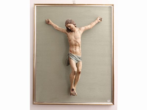 Scuola dell'Italia meridionale : Cristo crocifisso  - Asta L'arte di arredare - Associazione Nazionale - Case d'Asta italiane