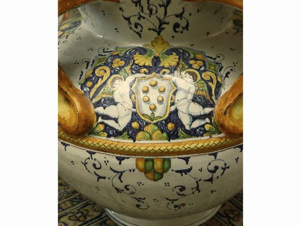 Grande vaso in terracotta smaltata  - Asta L'arte di arredare - Associazione Nazionale - Case d'Asta italiane