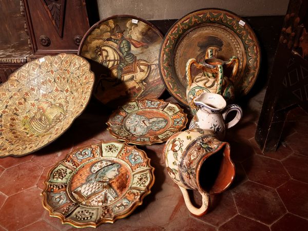 Assortimento di accessori in terracotta smaltata  - Asta L'arte di arredare - Associazione Nazionale - Case d'Asta italiane