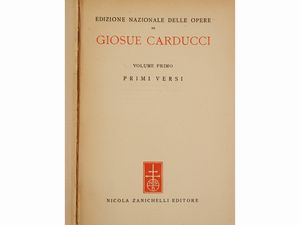 Giosue Carducci : Edizione nazionale delle opere di Giosue Carducci  - Asta L'arte di arredare - Associazione Nazionale - Case d'Asta italiane