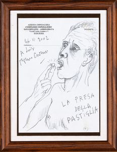 Bruno Caruso : La presa della pastiglia  - Asta Collezione Profenna - Associazione Nazionale - Case d'Asta italiane