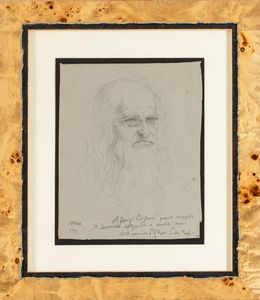 Bruno Caruso : Senza titolo (Leonardo Da Vinci)  - Asta Collezione Profenna - Associazione Nazionale - Case d'Asta italiane