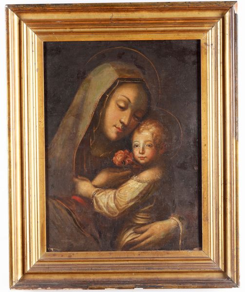 Scuola del XVIII secolo Madonna con Bambino  - Asta Dipinti Antichi - Associazione Nazionale - Case d'Asta italiane