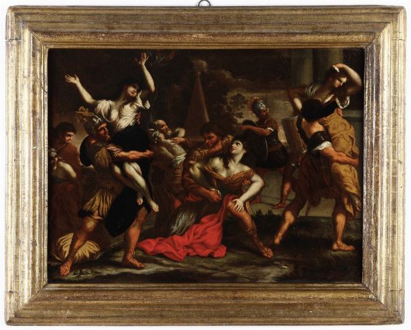 Pietro Berrettini detto Pietro da Cortona, copia da : Ratto delle sabine  - Asta Dipinti Antichi - Associazione Nazionale - Case d'Asta italiane