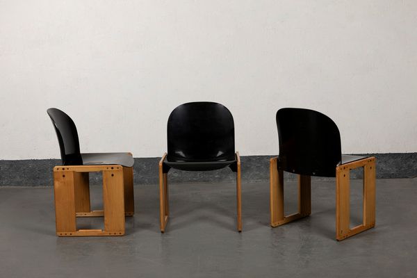 AFRA E TOBIA SCARPA : Tre sedie  - Asta Design e Arti Decorative - Associazione Nazionale - Case d'Asta italiane