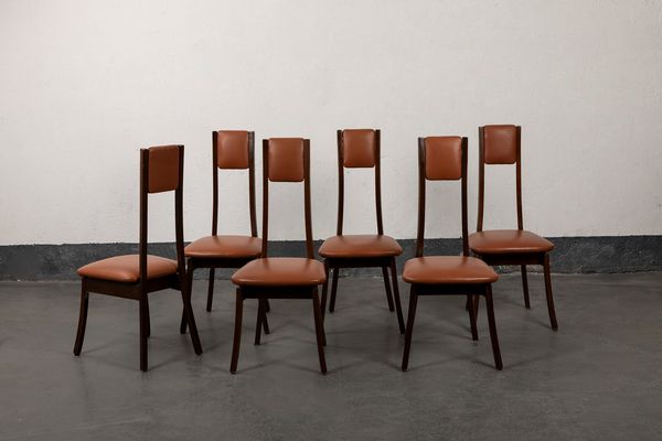 ANGELO MANGIAROTTI : Sei sedie  - Asta Design e Arti Decorative - Associazione Nazionale - Case d'Asta italiane