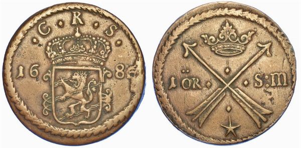 SVEZIA. KARL XI, 1660-1697. Ore 1686.  - Asta Numismatica - Associazione Nazionale - Case d'Asta italiane