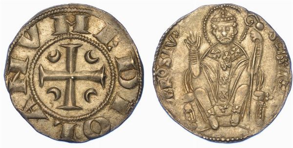 MILANO. ETA' COMUNALE, MET XIII-INIZIO XIV SECOLO. Ambrosino d'argento (IV tipo).  - Asta Numismatica - Associazione Nazionale - Case d'Asta italiane