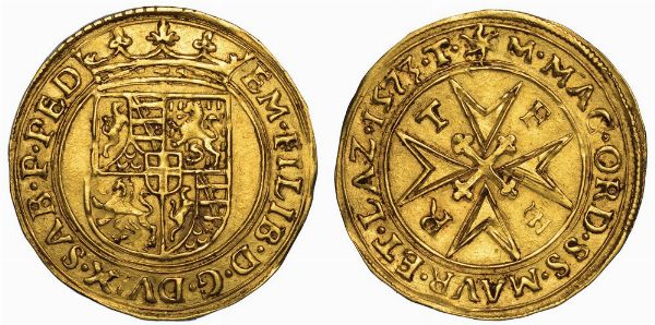 DUCATO DI SAVOIA. EMANUELE FILIBERTO DI SAVOIA. TESTA DI FERRO, 1553-1580. Scudo d'oro del Sole 1573 (VI tipo). Torino.  - Asta Numismatica - Associazione Nazionale - Case d'Asta italiane