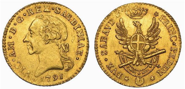 REGNO DI SARDEGNA. VITTORIO AMEDEO III DI SAVOIA, 1773-1796. Doppia Nuova 1791. Torino.  - Asta Numismatica - Associazione Nazionale - Case d'Asta italiane