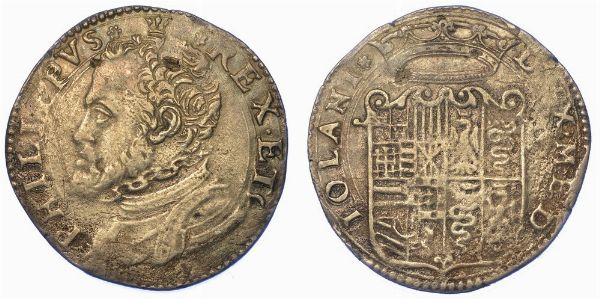 MILANO. FILIPPO II D'ASBURGO, 1556-1598. Denaro da soldi 20.  - Asta Numismatica - Associazione Nazionale - Case d'Asta italiane