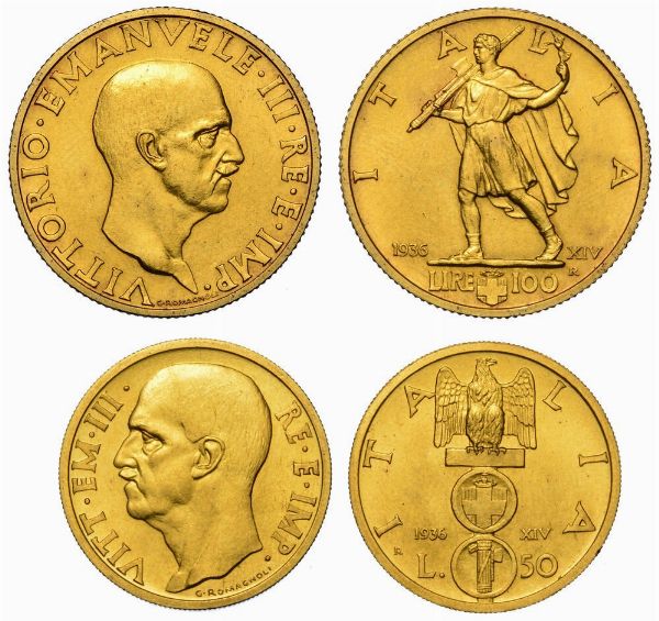 REGNO D'ITALIA. VITTORIO EMANUELE III DI SAVOIA, 1900-1946. Lotto di due monete.  - Asta Numismatica - Associazione Nazionale - Case d'Asta italiane