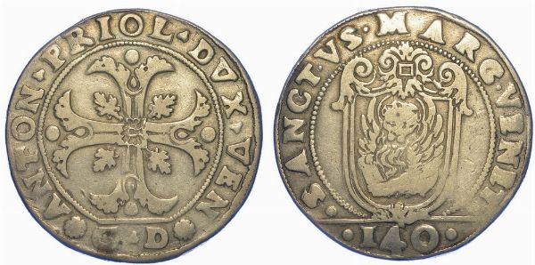 VENEZIA. ANTONIO PRIULI, 1618-1623. Scudo della croce da 140 soldi.  - Asta Numismatica - Associazione Nazionale - Case d'Asta italiane