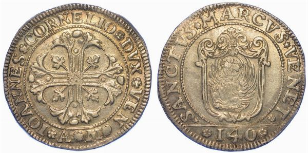 VENEZIA. GIOVANNI II CORNER, 1709-1722. Scudo della croce da 140 soldi.  - Asta Numismatica - Associazione Nazionale - Case d'Asta italiane