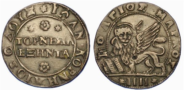 VENEZIA. GIOVANNI I CORNER, 1625-1629. 60 Tornesi o quattro Soldi per Candia.  - Asta Numismatica - Associazione Nazionale - Case d'Asta italiane