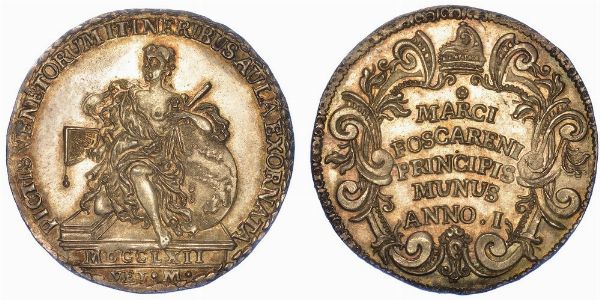 VENEZIA. MARCO FOSCARINI, 1762-1763. Osella 1762.  - Asta Numismatica - Associazione Nazionale - Case d'Asta italiane