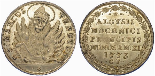 VENEZIA. ALVISE IV MOCENIGO, 1763-1778. Osella in argento 1773/A. XI.  - Asta Numismatica - Associazione Nazionale - Case d'Asta italiane