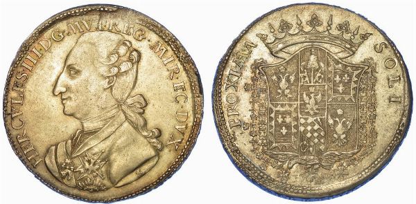 MODENA. ERCOLE III D'ESTE, 1780-1796. Da 3 Scudi 1783.  - Asta Numismatica - Associazione Nazionale - Case d'Asta italiane