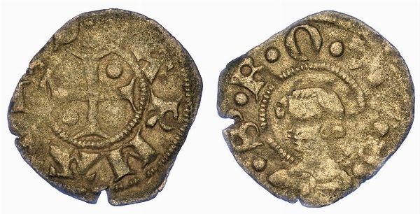 PARMA. SIMONE, AZZO e GUIDO DA CORREGGIO, 1341-1344. Denaro imperiale.  - Asta Numismatica - Associazione Nazionale - Case d'Asta italiane