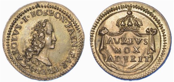 PARMA. CARLO I DI BORBONE, 1731-1737. Carlino 1731.  - Asta Numismatica - Associazione Nazionale - Case d'Asta italiane