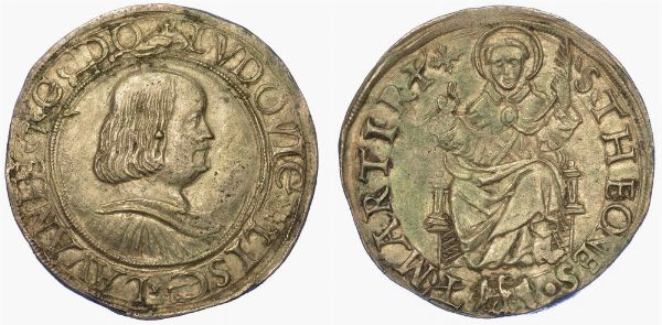 MESSERANO. LUDOVICO II FIESCHI, 1528-1532. Testone.  - Asta Numismatica - Associazione Nazionale - Case d'Asta italiane