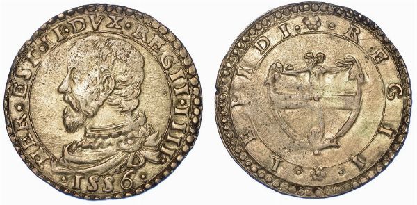 REGGIO EMILIA. ERCOLE II D'ESTE, 1534-1559. Bianco 1556.  - Asta Numismatica - Associazione Nazionale - Case d'Asta italiane