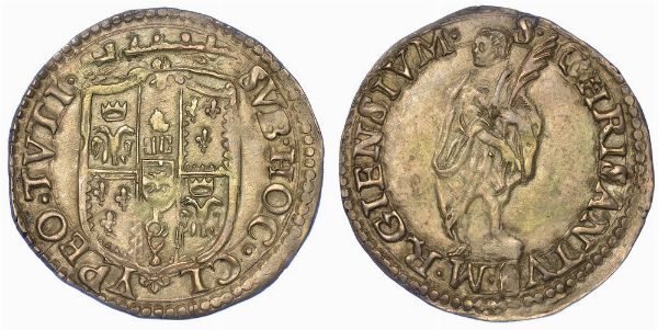 REGGIO EMILIA. ERCOLE II D'ESTE, 1534-1559. Giulio.  - Asta Numismatica - Associazione Nazionale - Case d'Asta italiane