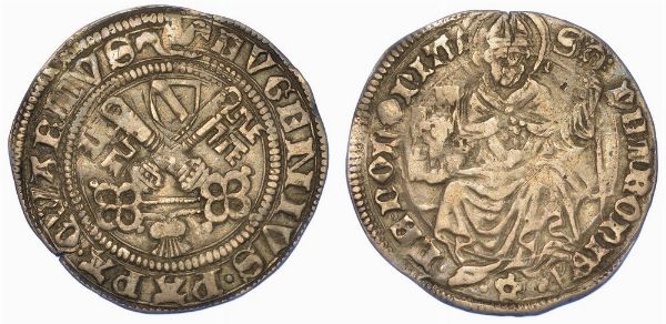 BOLOGNA. EUGENIO IV, 1431-1447. Grossone.  - Asta Numismatica - Associazione Nazionale - Case d'Asta italiane