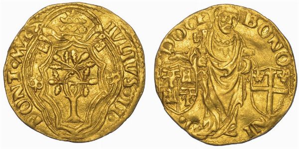 BOLOGNA. GIULIO II, 1503-1513. Ducato papale.  - Asta Numismatica - Associazione Nazionale - Case d'Asta italiane