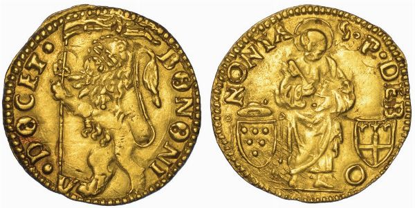 BOLOGNA. LEONE X, 1513-1521. Ducato.  - Asta Numismatica - Associazione Nazionale - Case d'Asta italiane