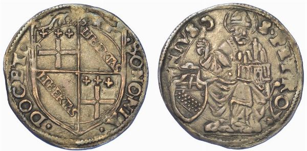 BOLOGNA. CLEMENTE VII, 1523-1534. Grosso.  - Asta Numismatica - Associazione Nazionale - Case d'Asta italiane