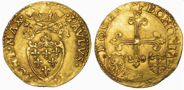 BOLOGNA. PAOLO III, 1534-1549. Scudo d'oro del sole.  - Asta Numismatica - Associazione Nazionale - Case d'Asta italiane