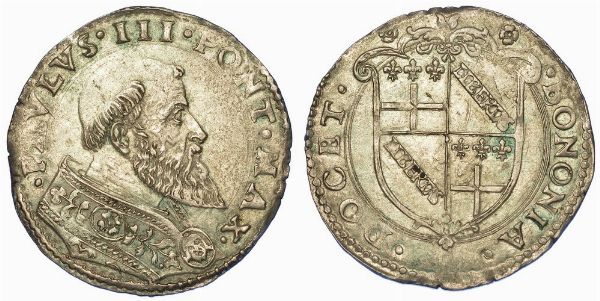 BOLOGNA. PAOLO III, 1534-1549. Due terzi di paolo.  - Asta Numismatica - Associazione Nazionale - Case d'Asta italiane