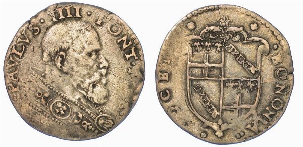 BOLOGNA. PAOLO IV, 1555-1559. Due terzi di paolo.  - Asta Numismatica - Associazione Nazionale - Case d'Asta italiane