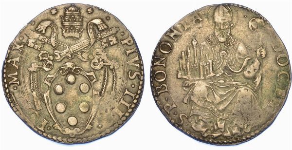 BOLOGNA. PIO IV, 1559-1565. Lira.  - Asta Numismatica - Associazione Nazionale - Case d'Asta italiane