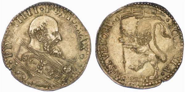 BOLOGNA. PIO V, 1566-1572. Bianco.  - Asta Numismatica - Associazione Nazionale - Case d'Asta italiane