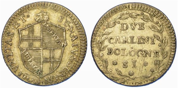 BOLOGNA. GOVERNO POPOLARE, 1796-1797. 2 Carlini (1796).  - Asta Numismatica - Associazione Nazionale - Case d'Asta italiane