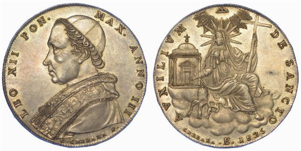 BOLOGNA. LEONE XII 1823-1829. Scudo 1825/A. III.  - Asta Numismatica - Associazione Nazionale - Case d'Asta italiane