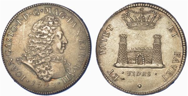 LIVORNO. GIAN GASTONE DE' MEDICI, 1723-1737. Tollero 1723.  - Asta Numismatica - Associazione Nazionale - Case d'Asta italiane