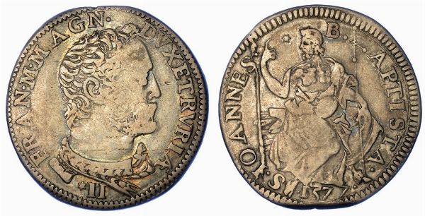 FIRENZE. FRANCESCO I DE' MEDICI, 1574-1587. Testone 1577.  - Asta Numismatica - Associazione Nazionale - Case d'Asta italiane