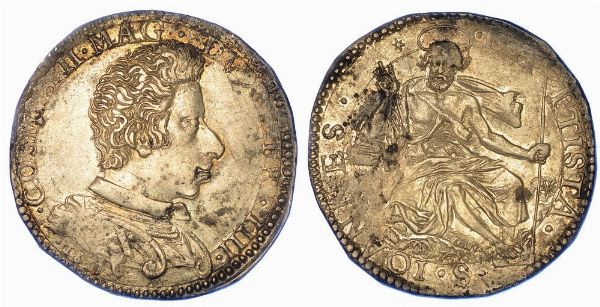 FIRENZE.  COSIMO II DE' MEDICI, 1608-1621. Testone 1611.  - Asta Numismatica - Associazione Nazionale - Case d'Asta italiane