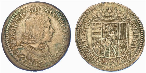 FIRENZE. NICCOLO' FRANCESCO DI LORENA, 1634-1635. Testone 1635.  - Asta Numismatica - Associazione Nazionale - Case d'Asta italiane