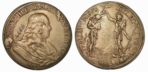 FIRENZE. COSIMO III DE' MEDICI, 1670-1723. Piastra 1680/1681.  - Asta Numismatica - Associazione Nazionale - Case d'Asta italiane