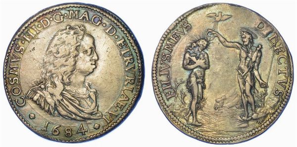 FIRENZE. COSIMO III DE' MEDICI, 1670-1723. Piastra 1684.  - Asta Numismatica - Associazione Nazionale - Case d'Asta italiane