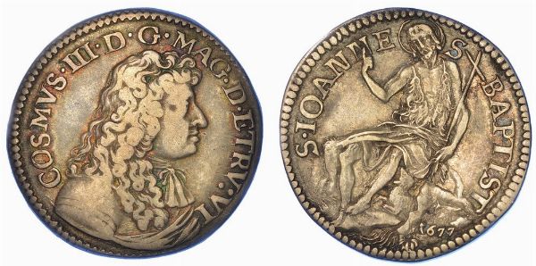 FIRENZE. COSIMO III DE' MEDICI, 1670-1723. Testone 1677.  - Asta Numismatica - Associazione Nazionale - Case d'Asta italiane