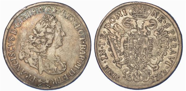 FIRENZE. FRANCESCO  II (III) DI LORENA, 1737-1765. Francescone 1763.  - Asta Numismatica - Associazione Nazionale - Case d'Asta italiane