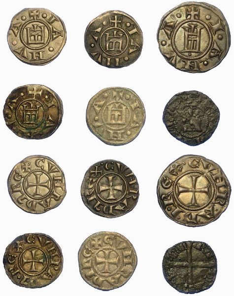 GENOVA - REPUBBLICA, 1139-1339. Lotto di sei monete.  - Asta Numismatica - Associazione Nazionale - Case d'Asta italiane