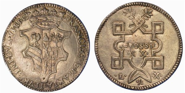 URBINO. FRANCESCO MARIA II DELLA ROVERE, 1574-1624. 20 Grossi.  - Asta Numismatica - Associazione Nazionale - Case d'Asta italiane